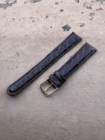 Bracelet montre cuir - type croco - vintage - 17mm 