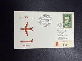 Swissair Erstflugbrief Zürich-Warschau ab Liechtenstein 1965
