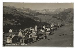 Obersaxen (GR) Meierhof  Dorfpartie mit Kirche  Foto-AK 1936