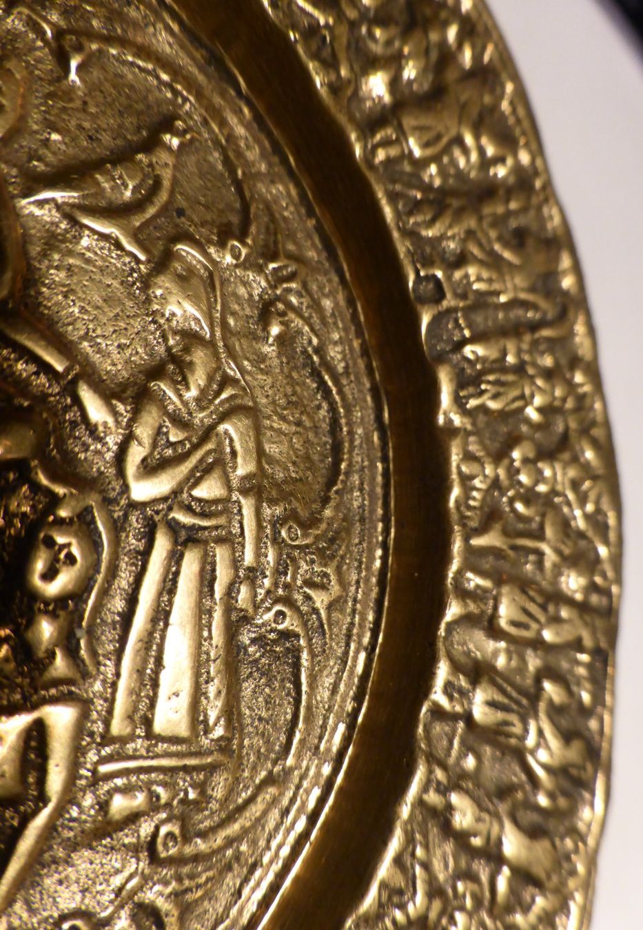 Piatti: EINZIGARTIGER-MEXIKANISCHER -AZTEKEN -TELLER-11,5 CM-MESSING – Usato da Zürich venduto da tritonis 3