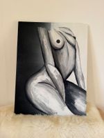 Tableau d'art - Corps de femme en noir et blanc - neuf