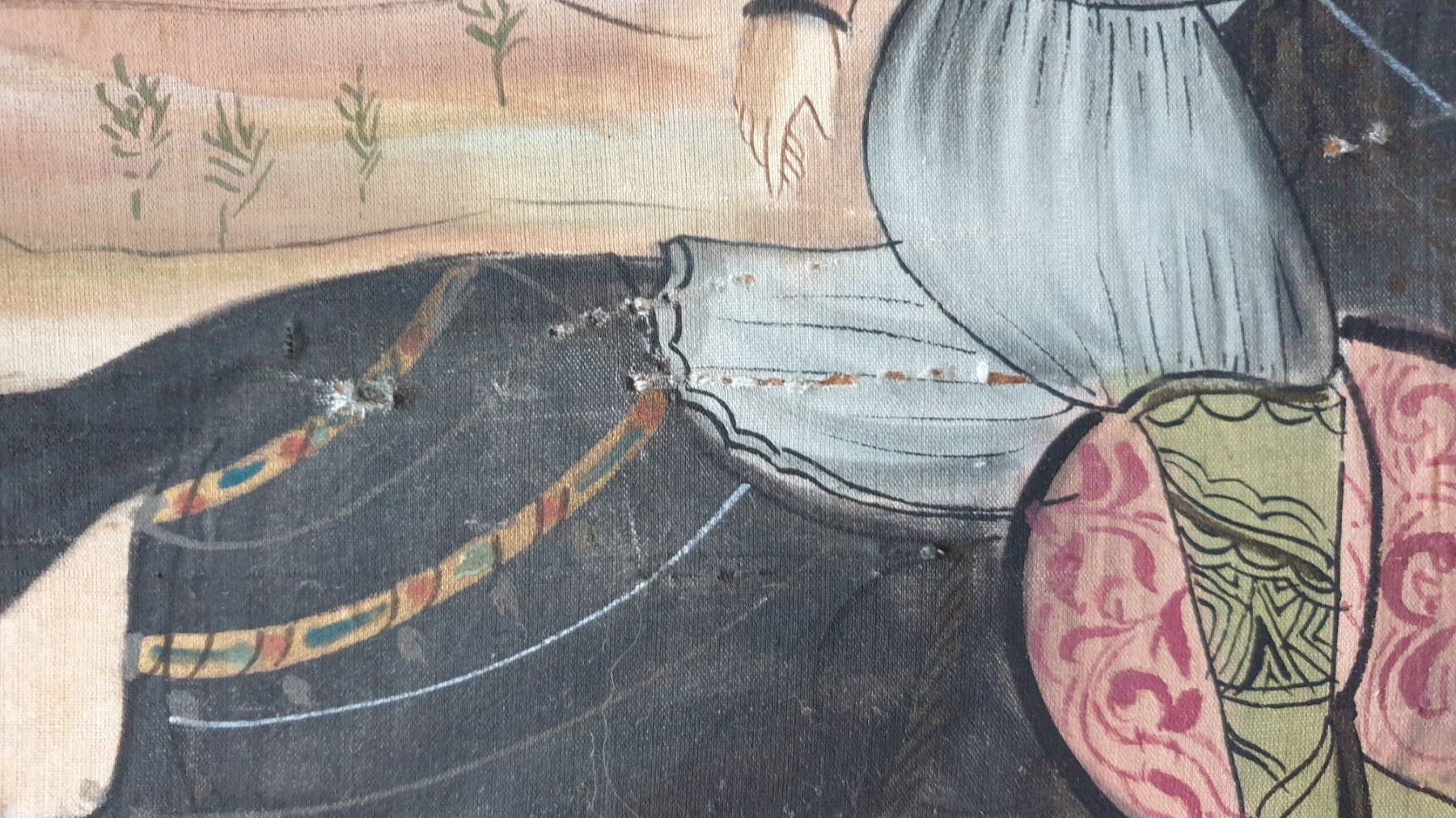 Dipinti: Altes, persisches Gemälde auf Seide. – Usato da Goldach venduto da armando_r 4