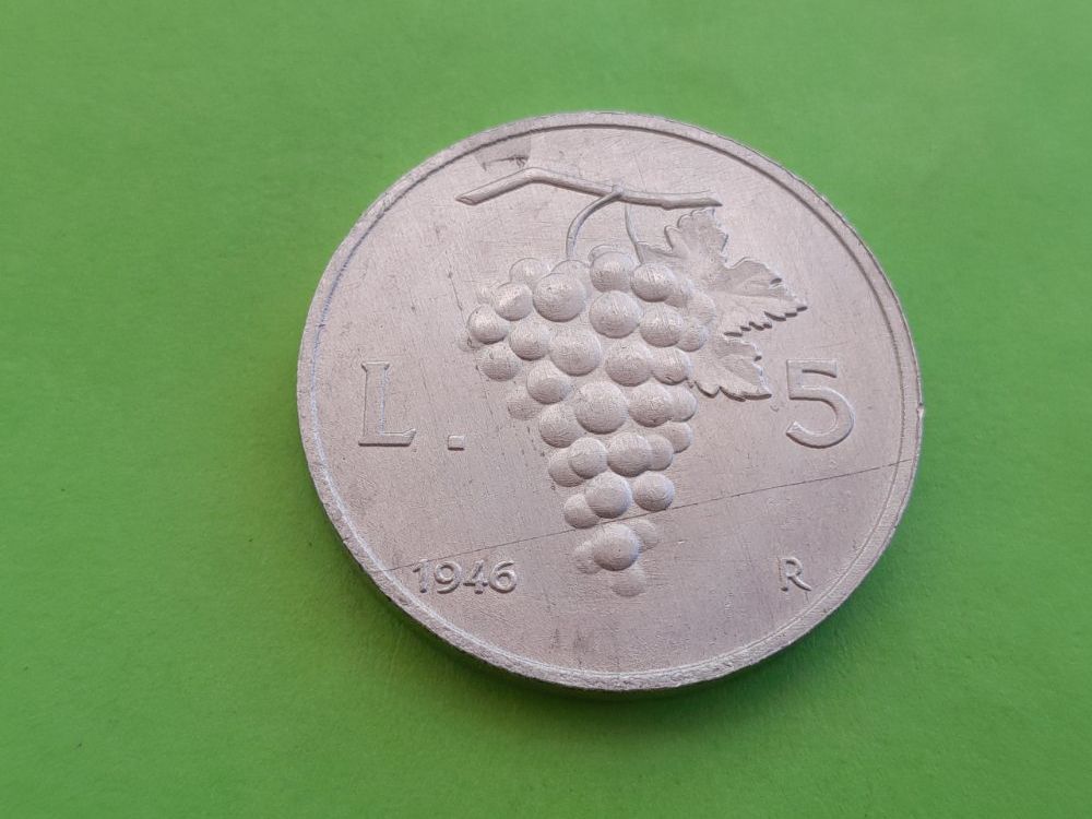 Tutti le monete: 5 Lire 1946, Italien – Usato da Aarau venduto da Reto_BA_01