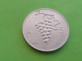 5 Lire 1946, Italien