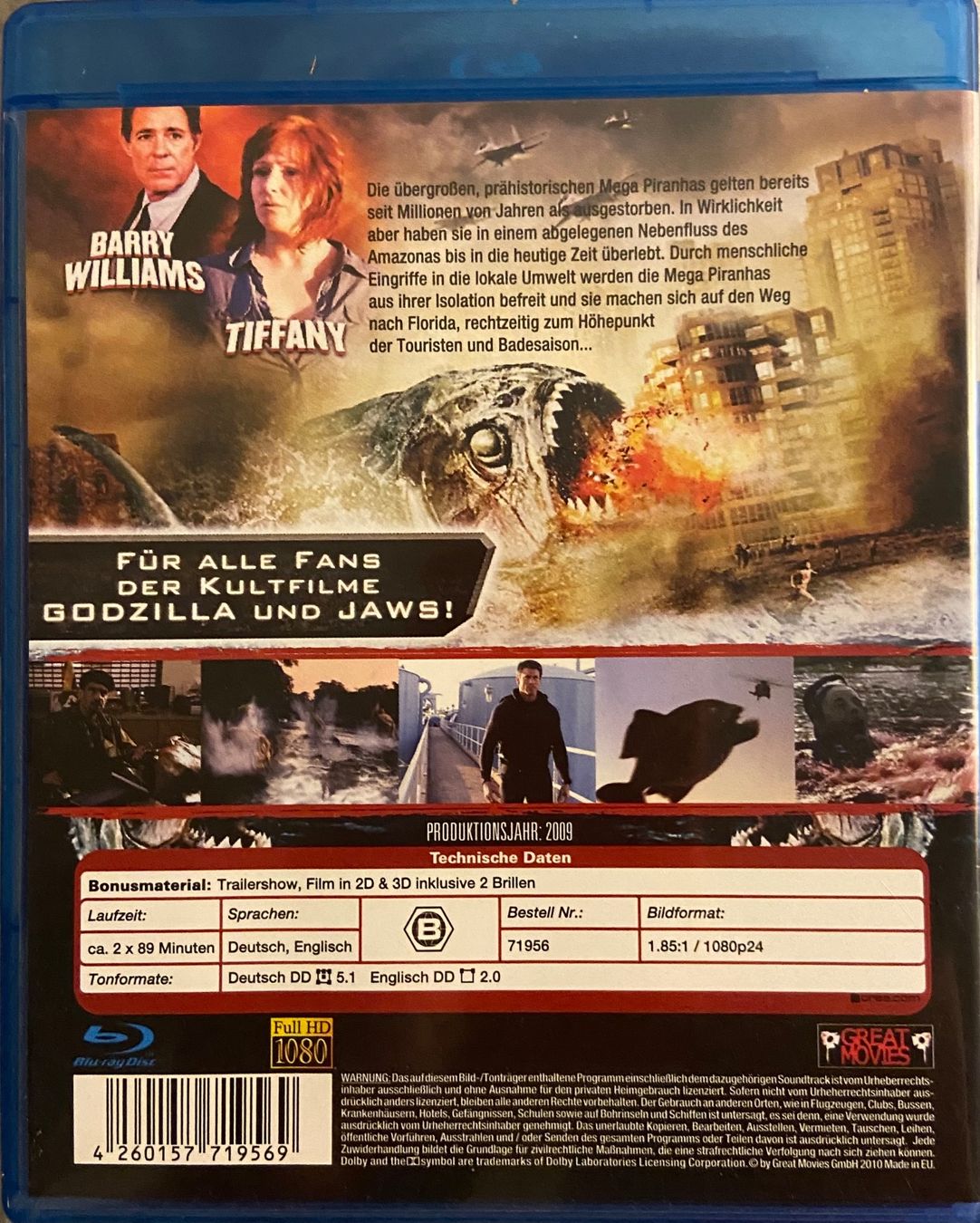 Alle DVDs: MEGAPIRANHA 3D • Blu-ray – Gebraucht aus Luzern von Lycka 1