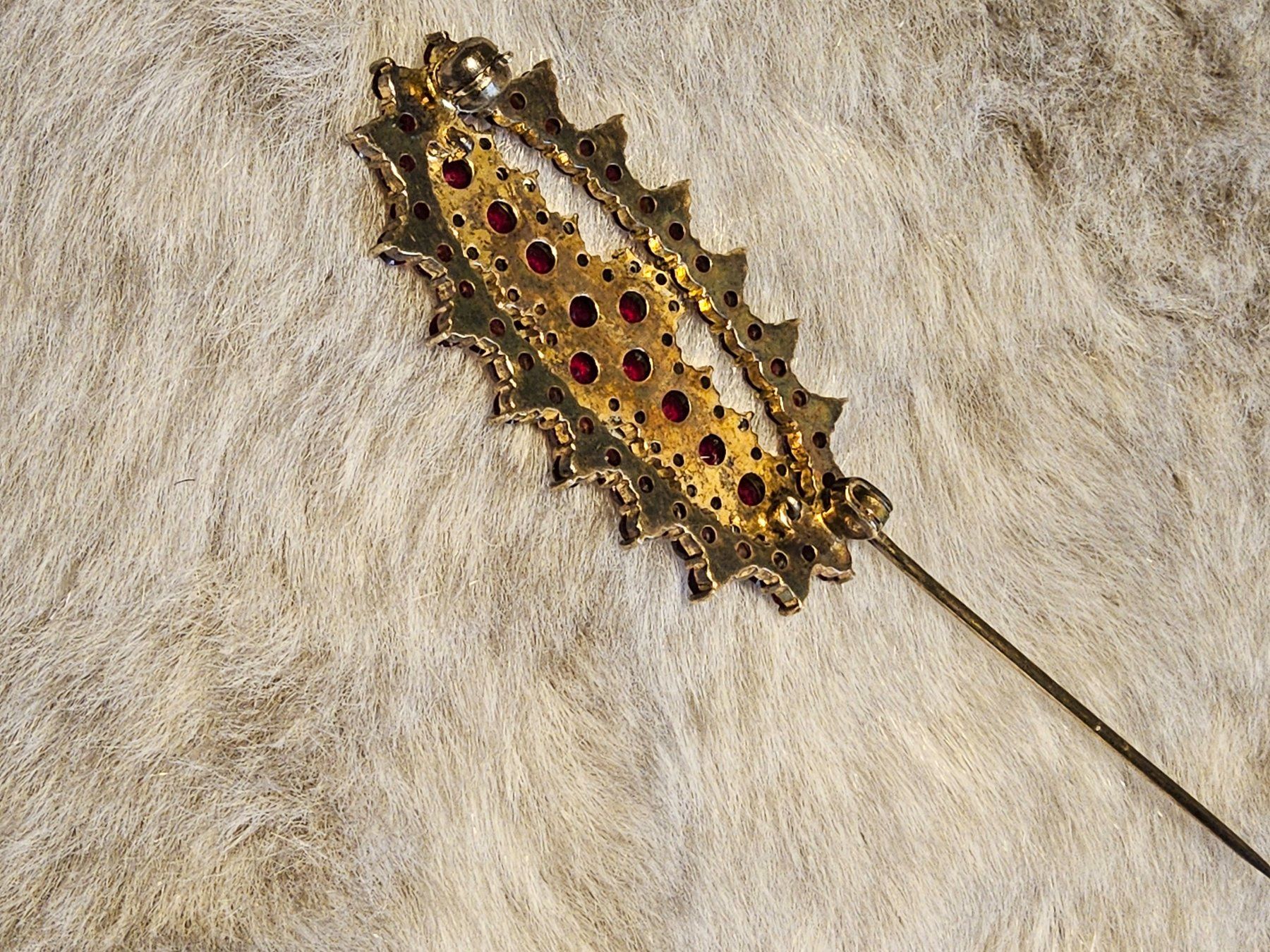 Spille & Fermagli: Reich geschmückte antike Granat Brosche, ca 1900 – Usato da Zürich venduto da SciTec 9