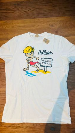 Hollister Herren T-Shirt Gr. XL Weiss Neu mit Etikett