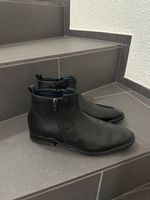  Elegante Herren-Stiefeletten  Schwarzes Leder  Grösse 43
