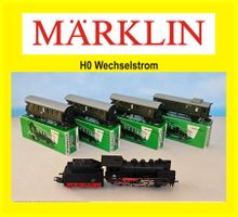 Märklin Dampflok BR 24 Nr. 3003 mit 4 Blechwagen