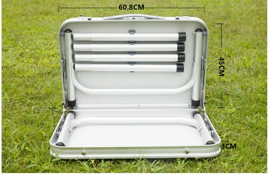 Tavoli: Mini Table camping pliante portable en aluminium et MDF – Nuovo e nell'imballaggio originale da Morges venduto da All4nature 2