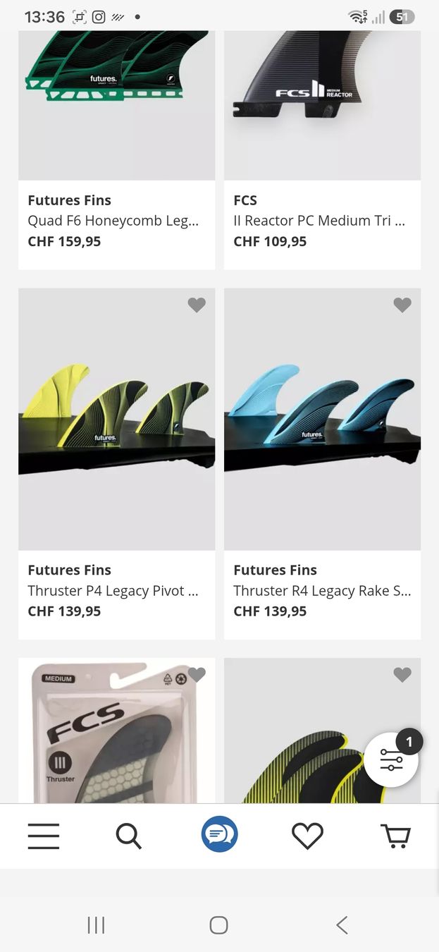 Tavole da surf e di nuoto: Ailerons Futures Legacy Pivot Thruster Small – Usato da Pravidondaz (Salins) venduto da maceoparker2013 3