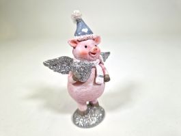 Schweinefigur als freundlichen Weihnachtsengel