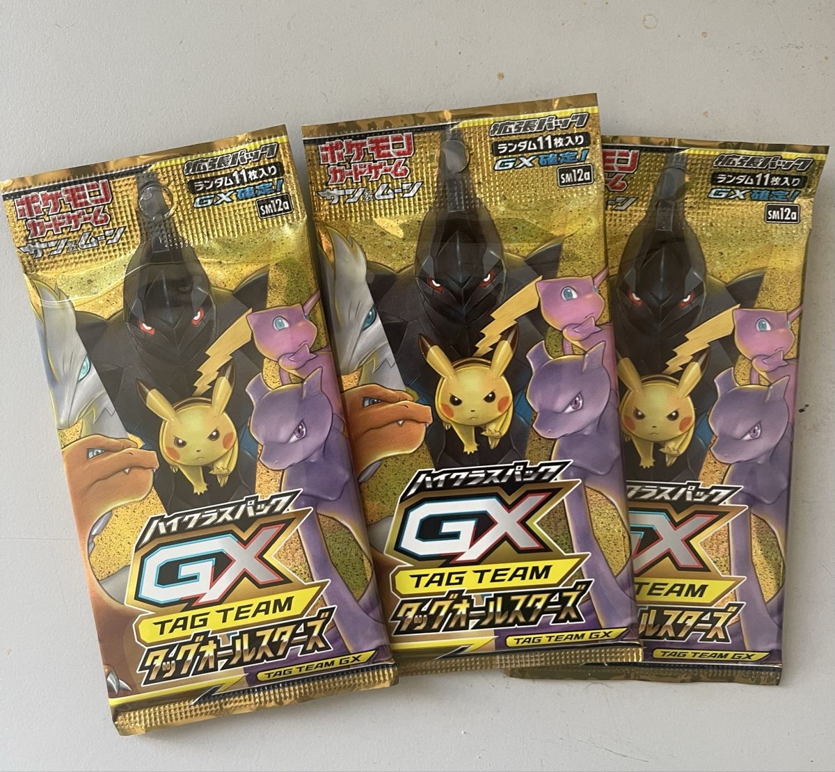 3x Tag Team GX: Tag All Stars Booster Packs SM12a (Neu und  originalverpackt) in Kloten fr CHF 120  mit Lieferung auf Ricardo kaufen