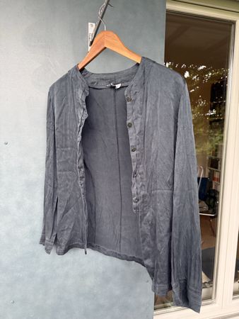 Giorgio Armani Seidenbluse Gr. 6 Dunkelgrau Le Collezioni To