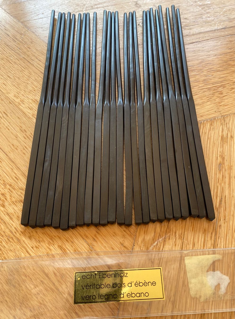 Set di posate: Essstäbchen Eiszange Ebenholz Eben Holz Löffel Gabel – Nuovo (secondo la descrizione) da Dottikon venduto da 6571 2