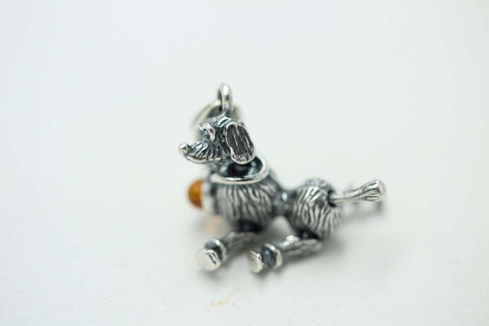 Rimorchi: Silber Bernstein Hund 925 Silber plastisch und beweglich – Nuovo e nell'imballaggio originale da Heiligkreuzsteinach venduto da schmucktime 6