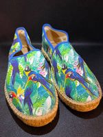 Espadrilles aus Stoff mit Papageienmuster - 40 EU - NEU