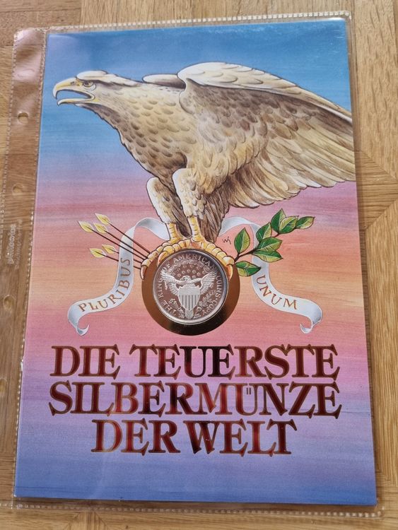 Münzbrief Die teuerste Silbermünze der Welt Dollar 1804 Kaufen auf