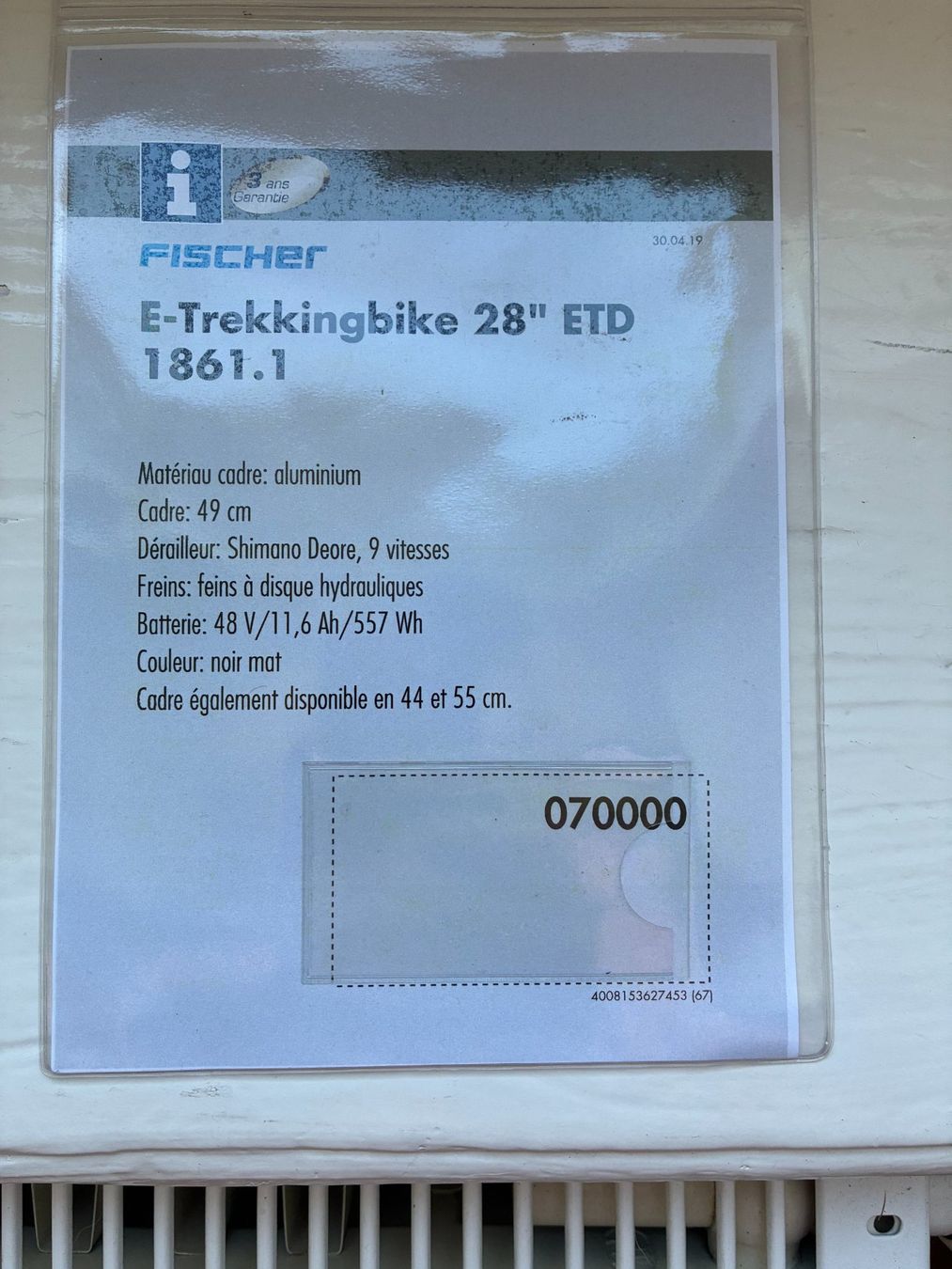 Fischer Biciclette: Trekking e bike 28'' ETD 1861.1 noir – Usato da Luzern venduto da rup_r6cz 1