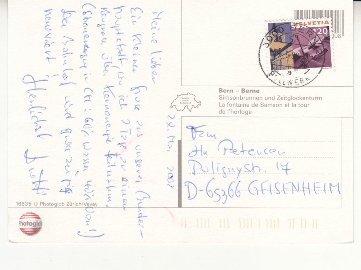 Cartes postales: Bern 2002 – D'occasion à Bürglen TG par StampGraf 1