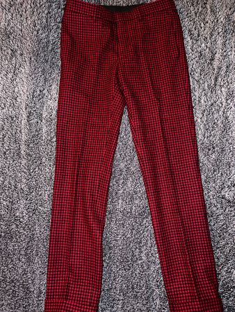 Dior Damenhose kariert – Rot/Schwarz – Gr. IT 44