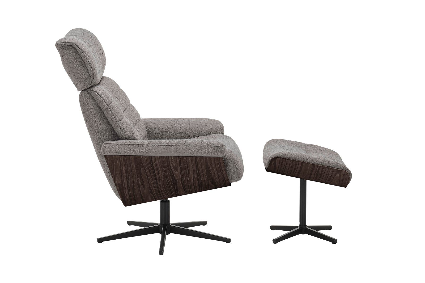 Poltrone: Relax Sessel ULLA Stoff grau inkl. Hocker – Nuovo (secondo la descrizione) da Unterentfelden venduto da moebelrufli 1