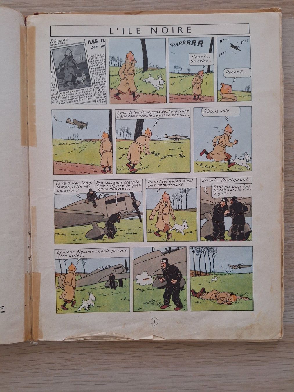BD: TINTIN / L'île noire / B2 – D'occasion à Nyon par beny13 3