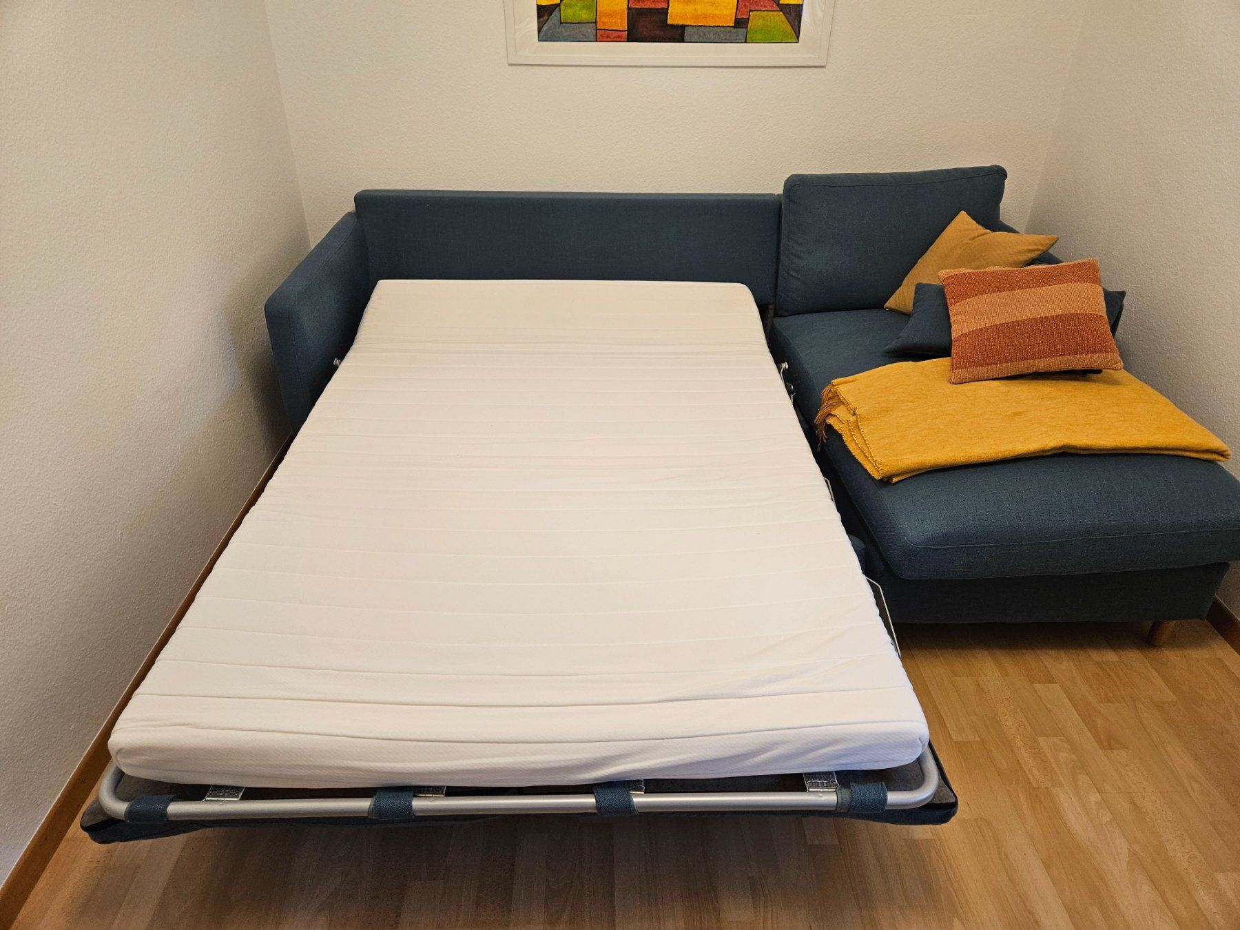 Maisons du monde Divani: Blaues 3-Sitzer-Schlafsofa mit Chaiselongue – Usato da Zürich venduto da sim_7bxr 1