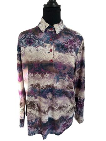 Psychedelic Vintage Bluse – Retro Mustermix