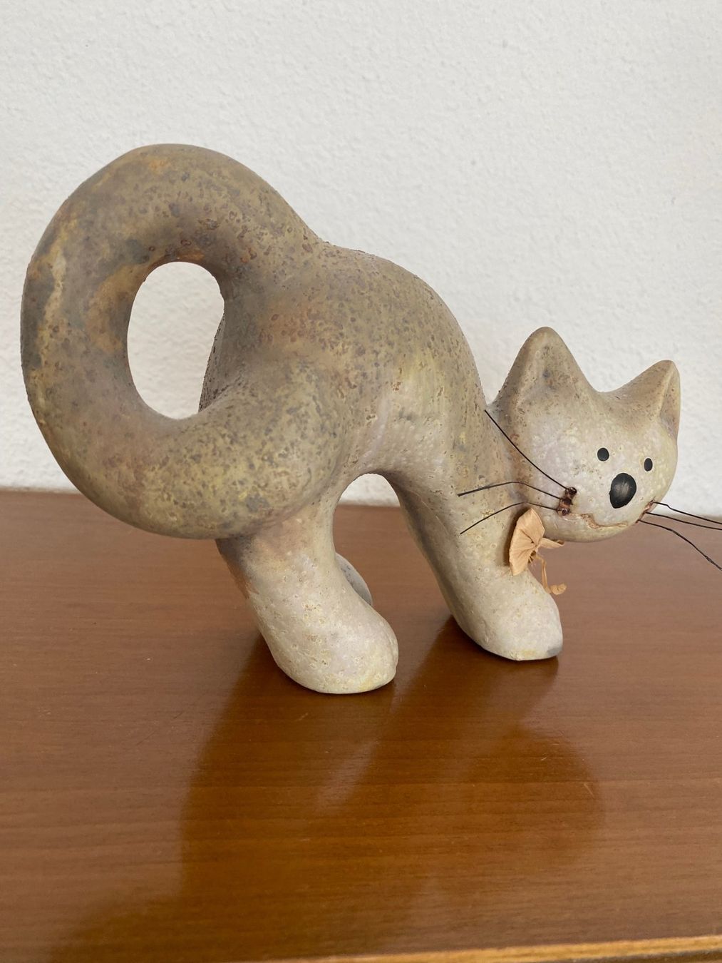 Statuette: stehende Katze aus Ton – Usato da Schlieren venduto da Trudyschoe 3