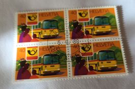Briefmarken Dienstleistung PTT 1980 4er Block Stempel