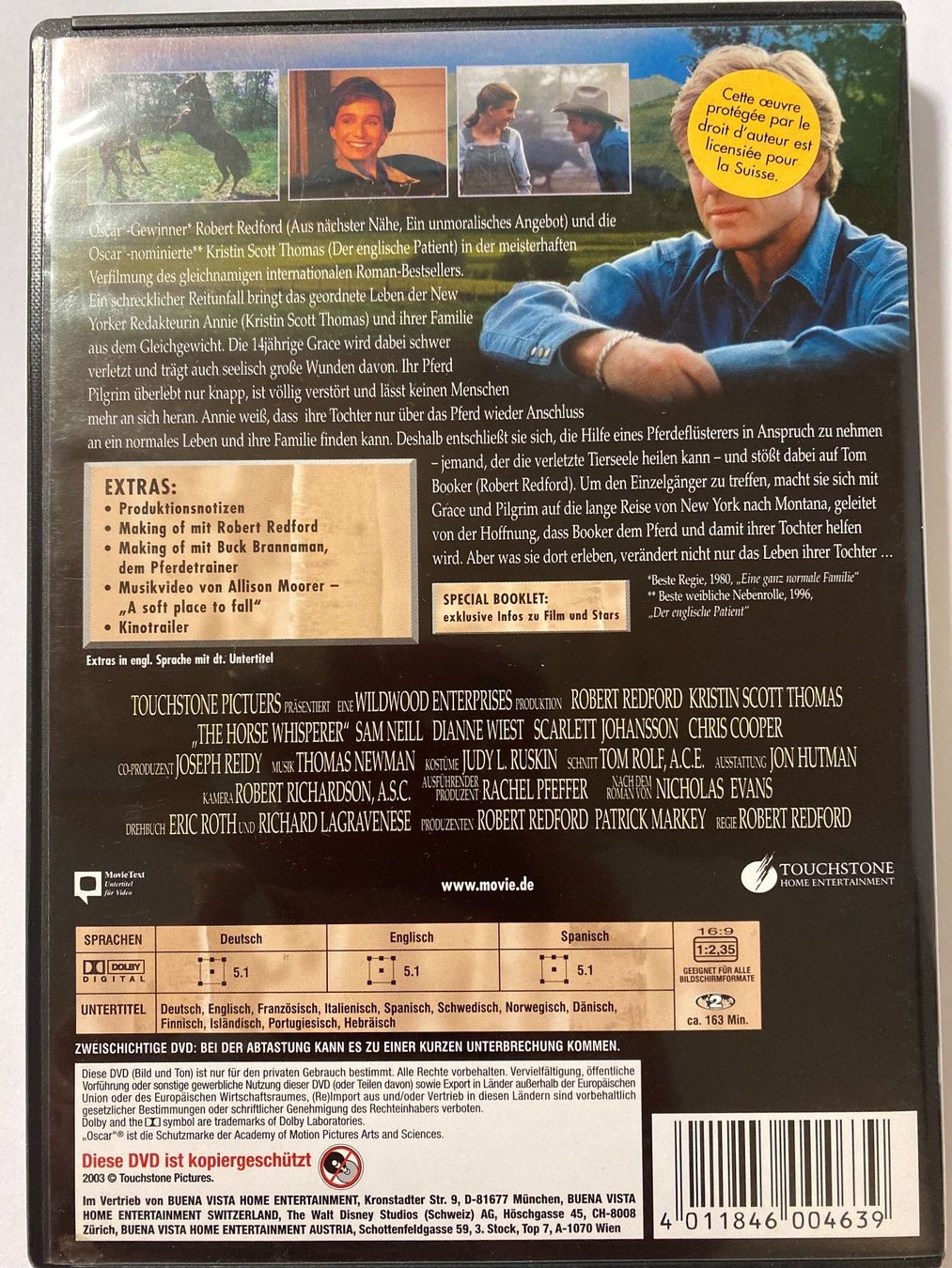 Tutti i DVDs: Der Pferdeflüsterer Special Edition DVD, Redford – Usato da Baden venduto da Outblow 1
