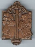 Fasnachtsplakette Basel, "Blaggedde" 1973 (Bronce)