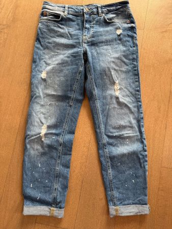 EDC by ESPRIT - Slim Boyfriend Jeans im Used-Look Gr. 26/30