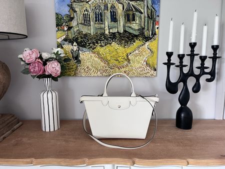 Sac crème Longchamp Pliage Héritage taille L