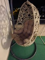 Hängesessel mit Gestell beige