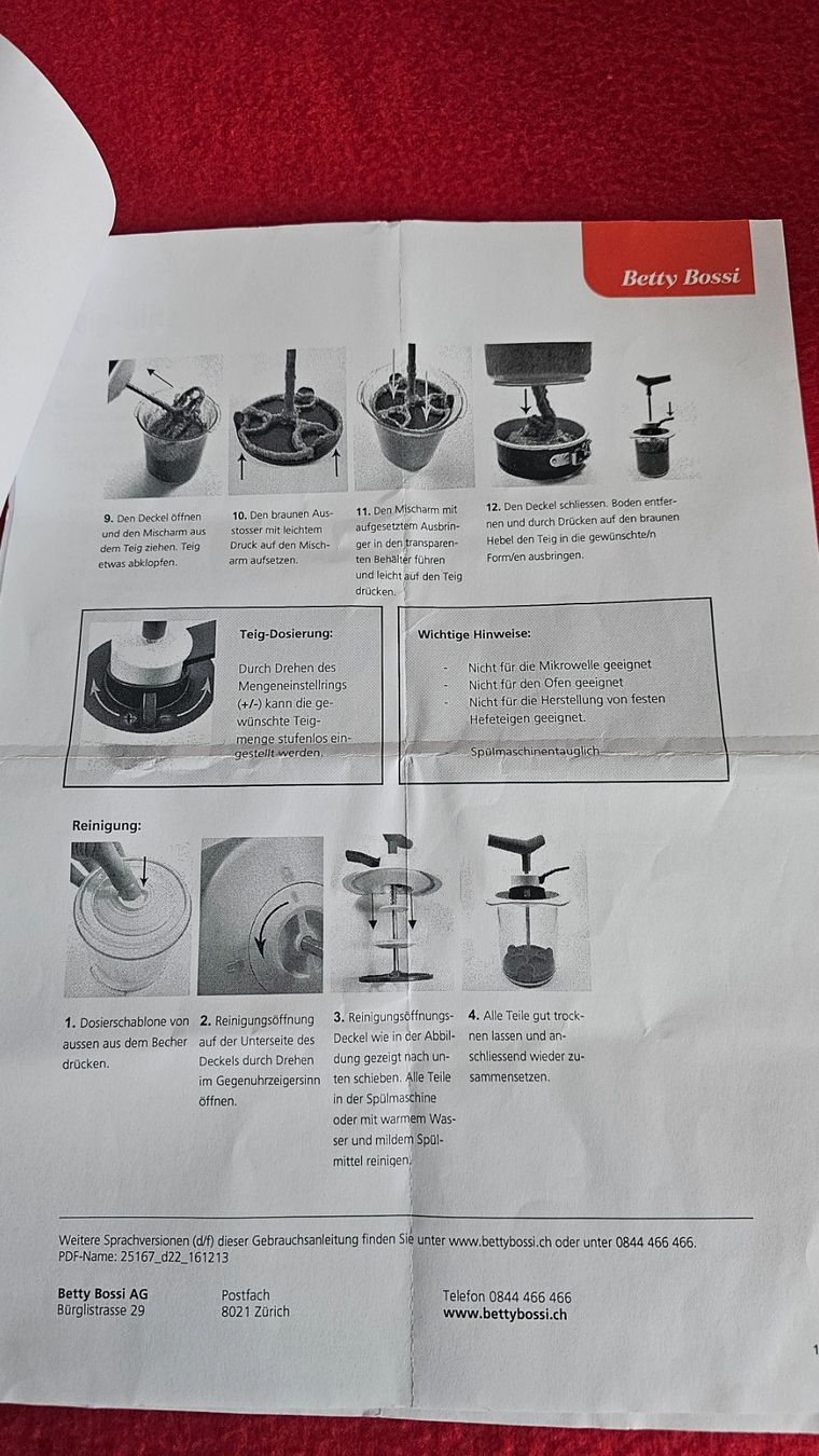 Betty Bossi Elettrodomestici da cucina: *Betty Bossi * Teig-Blitz Neu – Nuovo (secondo la descrizione) da Bronschhofen venduto da Xena37 3