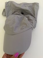 Cap with neck protection grey one size new