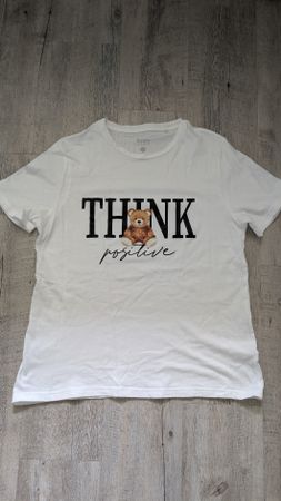 T-Shirt Weiss mit Teddy Grösse L neuwertig