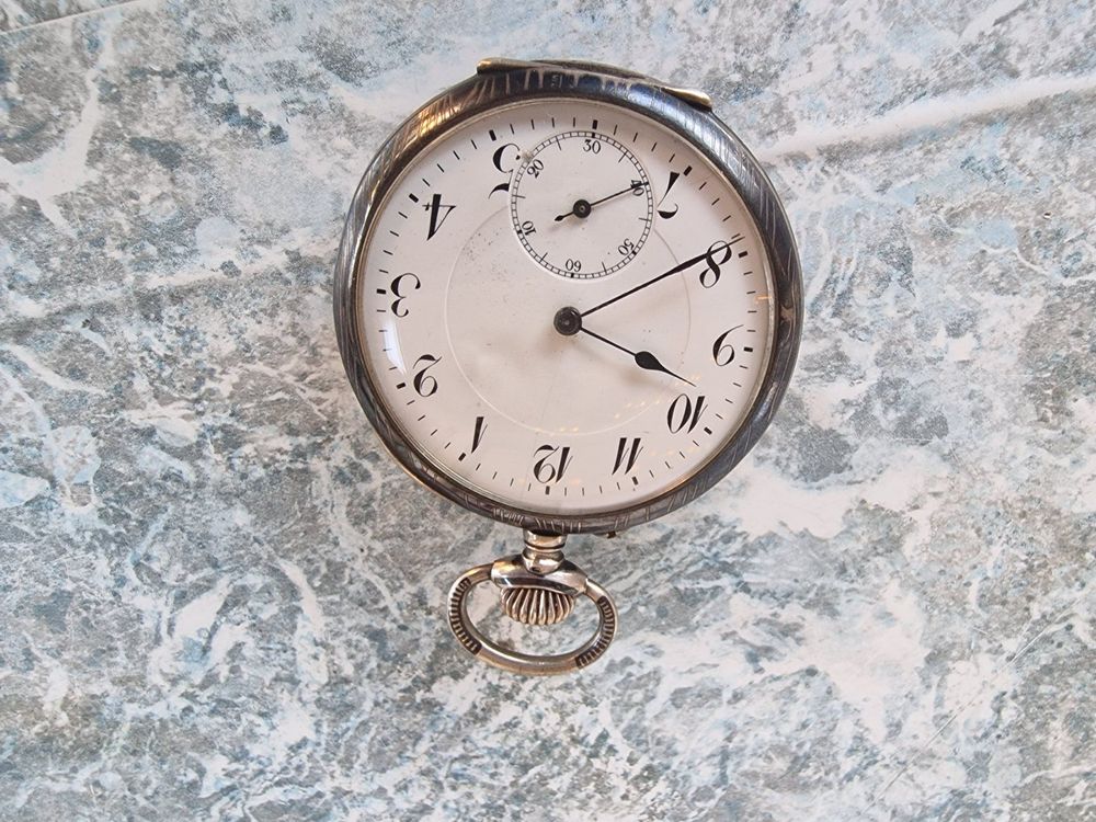 Montre De Poche Ancienne Vintage Mécanique - À Réparer, Balancier Fonctionne, Sans Marque