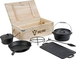 BBQ-Toro Dutch Oven Set in Holzkiste 7-Teilig