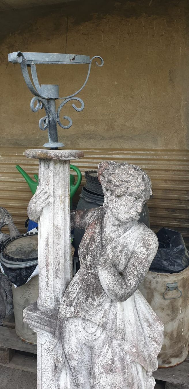 Lampade: Gartenlampe - Lampenfigur - Jungfrau - Jugendstil - Romantik – Usato da Staufen venduto da jasminm01 5
