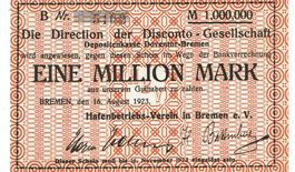 Bremen 1 Mil.Mark Serie B 16.08.1923 VZ+-VZ++