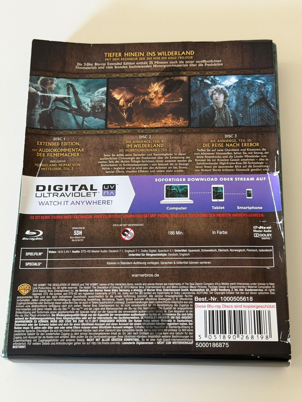 Alle DVDs: Der Hobbit Smaugs Einöde Extended Edition Blu-ray – Gebraucht aus Altstätten SG von sheamus 2