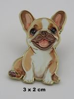Ansteck Pin - FRENCHY - Emaille - Goldfarben - 3x2cm