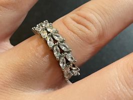 Ring Strass Silber verstellbar
