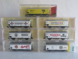 Trix International H0: Set mit 7 Bierwagen, OVP, wie neu