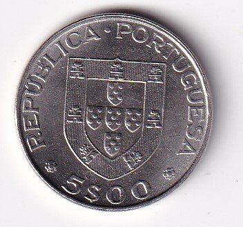 Tutti le monete: Portugal 5 escudos 1977vorz – Usato da Neuchâtel venduto da karlpierrino 1