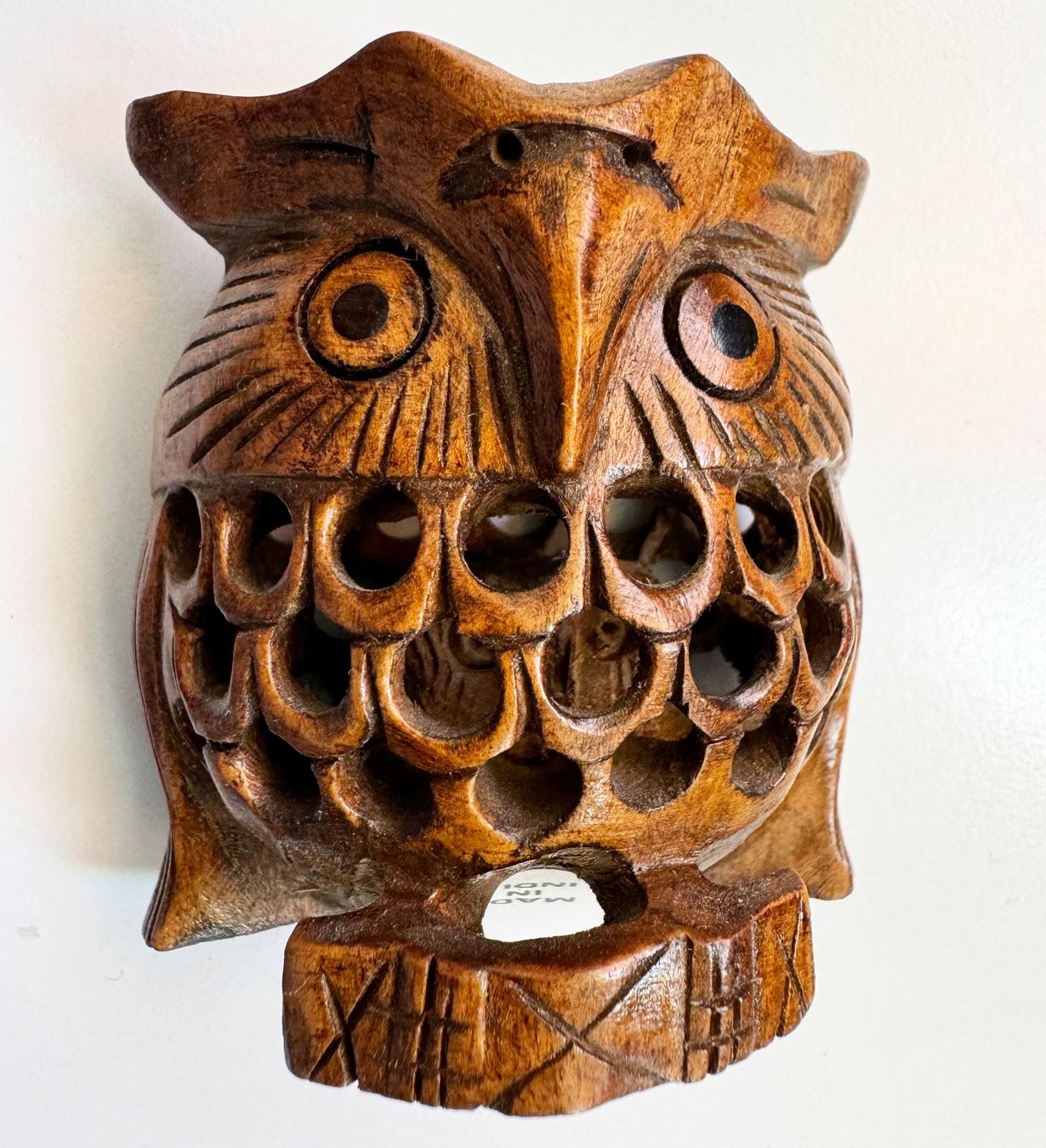 Statuette: Hibou en bois sculpté main – Usato da Biel/Bienne venduto da Philemon02