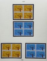 4 ER BLOCKS BRIEFMARKEN SCHWEIZ NEU 1962 MIT ABART